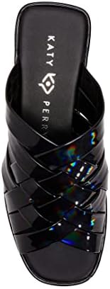 Katy Perry Women's The Busy Bee Criss Cross Slide Wedge Sandal, Black, 7.5 | Image 4