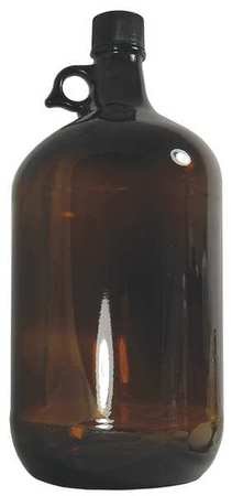Jug, 128 oz, Glass, Amber, 12in.H, PK6