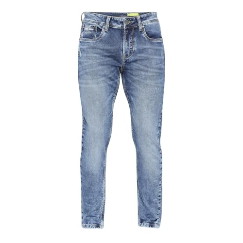 Image of Being Human Blue Cropped Fit Men's Denims Clothing
