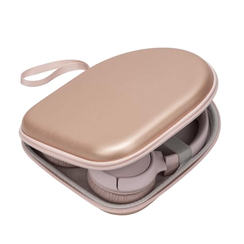 Image of Ginsco Case Compatible with JBL Tune 510BT /520BT /500BT /Junior 320, with Sony WH-CH520 /510, Ultra-Slim Hard Shell Waterproof Headphone Case for On Ear Headphones (Rose Gold)