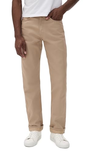 Naked & Famous Denim Mens True Guy Selvedge Slacks Beige 34