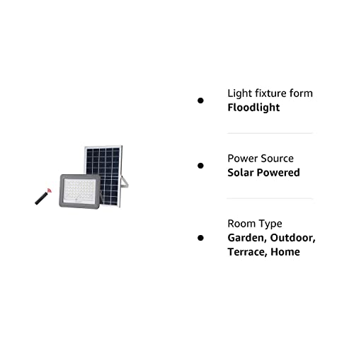 Hardoll 100W Solar Flood Light LED Outdoor for Lamp for Home Garden Waterproof(Cool White-Pack of 1)(Aluminium)