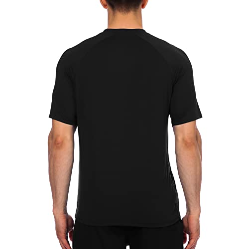 HODOSPORTS Men's Swim Shirt Quick Dry Short Sleeve UPF 50+ Rash Guard Sun Protection3