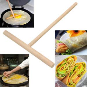 3NH Wooden Sticks Round Batter Pancake Crepe Cooking T-Shaped Pastry Prop Household