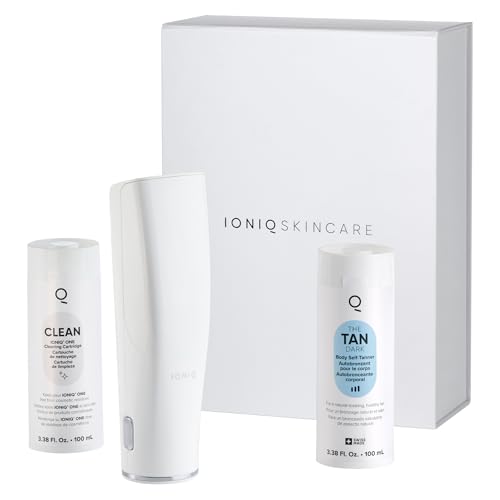 Ioniq One Sprayer Kit with 1 Tan Dark Cartridge, Quick and Streak-Free w/Magnetic Skin Technology, 360-Coverage, Natural Looking Self Tanner