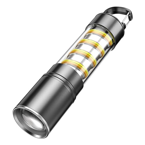 Linterna LED recargable, linterna potente recargable – Linterna impermeable más brillante con haz zoomable,Linternas de alta potencia para su uso en