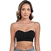 ANGOOL Strapless Bras for Women Wirefree Non-Slip Tube Top Invisible Bralette Seamless Padded Bandeau Bra