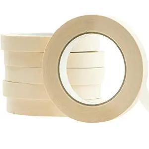 No-Residue 1 Inch, 60 Yard Masking Tape 6 Pk. Easy-Tear, Pro-Grade Removable Painters Tape Great for Home, Office or Commercial Contractor. Clean, Drip-Free Painting with Wide Crepe Paper Rolls