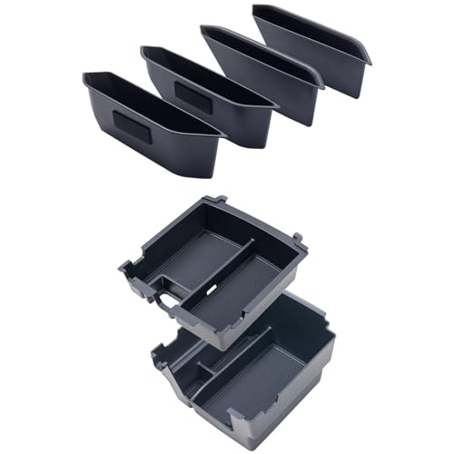 Image of TOPINSTALL 4 Door Handle Storage Box and 2-Layer Trays Compatible with 2025 Ford Bronco 4 Doors Automatic Transmission ONLY (Not for Manual Transmission & 2 Doors & Bronco Sport)