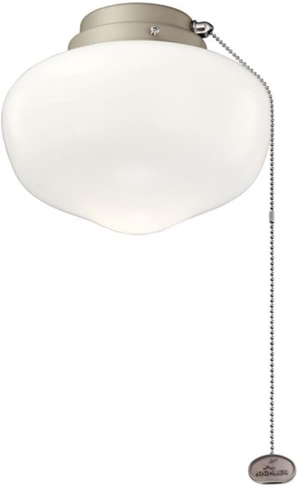9W 1 Led Schoolhouse Ceiling Fan Light Kit with Traditional Inspirations 6.75 inches Tall by 8 inches Wide-Antique Satin Silver Finish Traditional Fan Light Kits 147-Bel-4187269