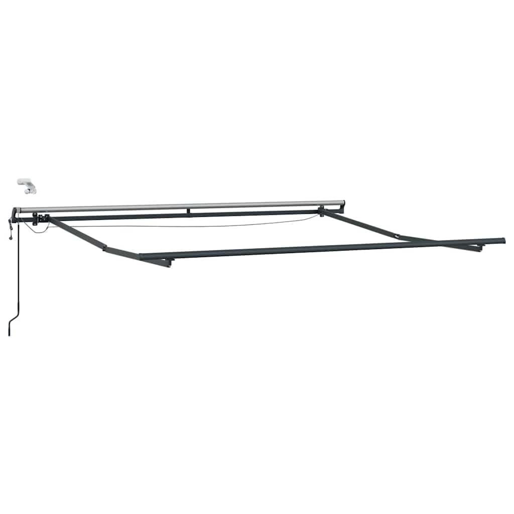 Toldo automático con LED marrón, 300 x 250 cm, brazo articulado, protección solar con sensor de viento, resistente a los rayos UV, impermeable, extensible, manivela y control eléctrico para