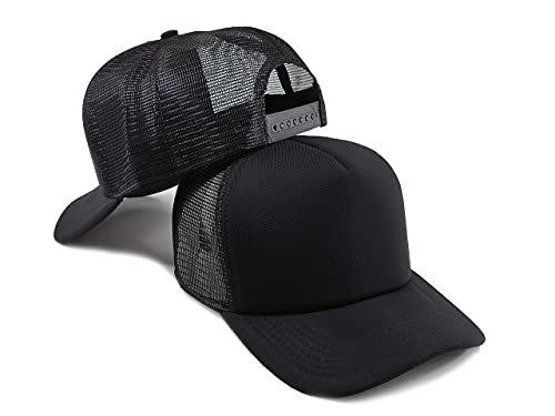 Boné Trucker Liso Aba Curva Com Regulagem Premium (Preto)