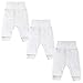 MEA BABY, pantaloni unisex per bambini, 100% cotone biologico, confezione da 3 Salopette per neonato, per bambine e bambini. ragazza 3 mesi