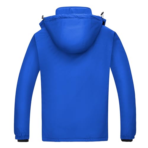 Image of WULFUL Men's Ski Jackets Warm Winter Snow Windbreaker Resistant Snowboard Fleece Coat Mountain Waterproof Parka with Hood