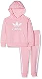 adidas Kinder Trefoil Hoodie-Set, Light Pink/White, 116