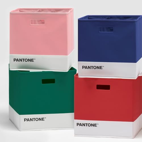 SWEET HOME PANTONE™ Boîte de rangement multifonction pour cube de rangement de jeux enfants et organisateur de rangement pliable pour bibliothèques, panier de jeux enfants 32,5 x 32,5 x 32,5 cm – Image 5