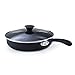 Cook N Home 10.5-Inch/3.5 Quart Nonstick Deep Saute Fry Pan/Jumbo Cooker with Lid, Black