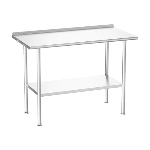Atelicf All-Stainless Steel Prep Table, 24 X 48 Inch,...