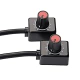 2Pack DC0/1-10V Knob LED Dimmer Mini Controller Rotary Switch PWM Dimming Off for 0-10V / 1-10V Dimmable LED Drivers Electronic Ballasts Controling Interior Light Grow Lamp