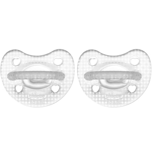 Chicco PhysioForma Gommotto Luxe, Ciuccio in Silicone 2-6 Mesi, Gommotto Morbido e Delicato, 2 Pezzi, New version, Neutro