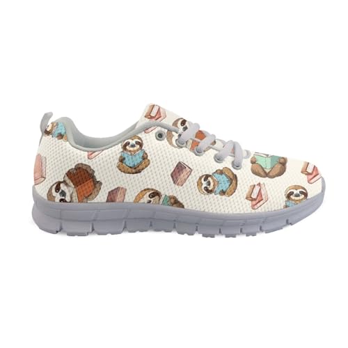 SYtrade Sneaker for Women Lace-up Athletic Running Sports Shoes White Sole4