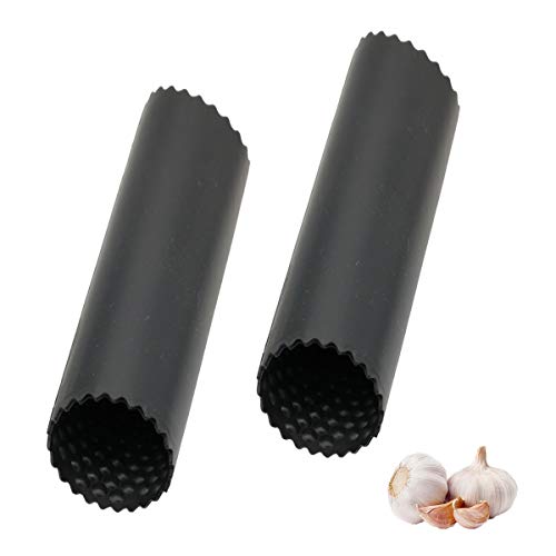 Silikon Knoblauchschäler, 2 Stück Knoblauchpresse Wippe, Küchenhelfer Silikon Garlic Press...