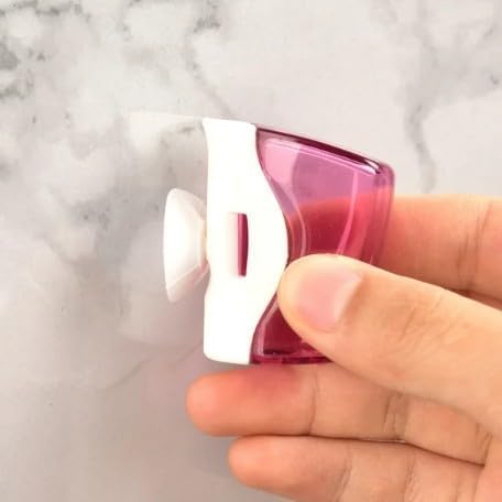 Relaxdays Zahnputzbecherhalter Mit Saugnapf KNUTSCHI, Ohne Bohren