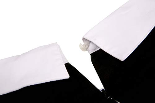 Aphratti CAJT213-003 Women'S Long Sleeve Peter Pan Collar Wear To Work Business Office Wear Outfits Classy Midi Sheath Dress Black01 Large thumb #3