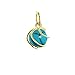 Produktbild NKlaus Sphäre Kugel Kettenanhänger 333 Gold gelbgold Türkis hellblau 7mm Damen Anhänger 7771