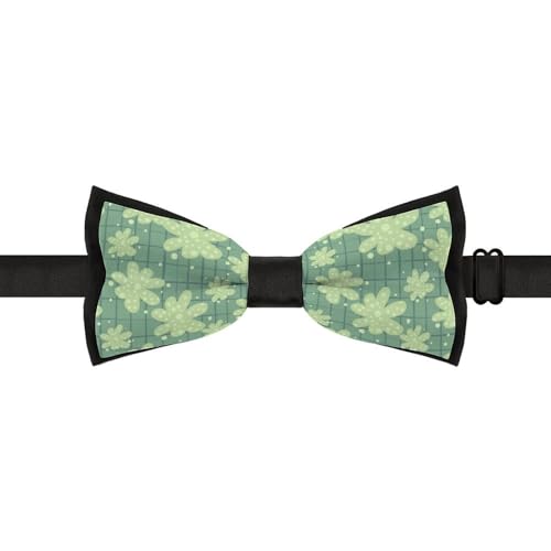 GoasNei Cute Daisy Print Bow Tie for Men Adjustable Necktie Funny Tie Neck Ties for Weddings Party