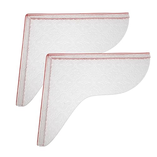 Cabilock 1pair Removable Acrylic Bathtub Splash Guard Self-Adhesive Water Barrier for Shower Tub Water Dam to Keep Floors Dry Easy Installation for Clean Bathroom