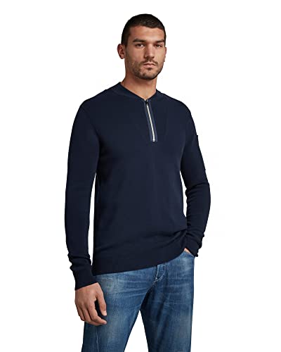 G-STAR RAW Men's Sleeve Pocket Half Zip knitted