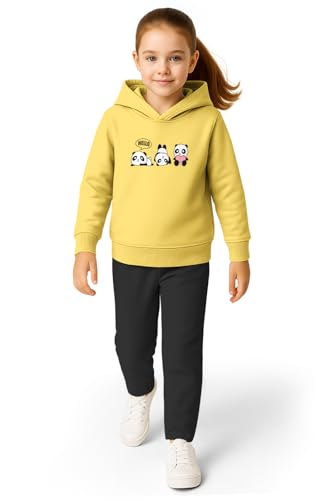 Image of HELLCAT Trendy Co-ords With Hoodie Sweatshirt and Trackpant Clothing Set for Girls.