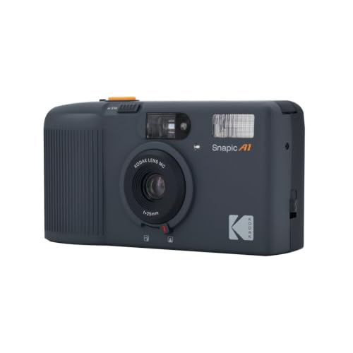 Image of KODAK Snapic A1 35mm Film Camera 35mm, Reusable, 2-Zone Focus, Lightweight, Compact (Rhino Grey) (Film & AAA Battery are not Included)