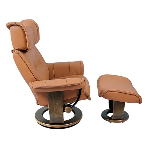 Sillón Plegable Cuero Caramelo miniatura 4