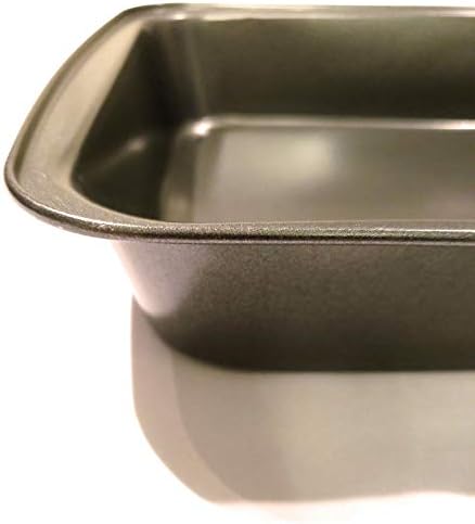 April Supply 9 inch by 14 inch Detroit Style Pizza Pan with Sauce Ladle, Square Pizza Baking Dish with Stainless Steel Ladle