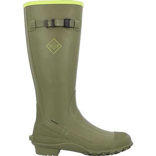 MUCK Men's Harvester Tall Rubber Boot, Olive And Lime, Size 10(M)