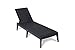 TOOMAX Lettino prendi sole reclinabile Numana, con finitura effetto rattan e schienale regolabile, anti-UV, Art. 950, dim. cm 60x186x29h (Antracite)