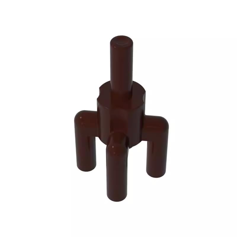 2566 Ornaments Plant, Palm Tree Top, 4 Top Bars, 1 Bottom Bar 50 Pieces GDS-1217 Compatible with Lego Building Blocks Color:Dark Brown