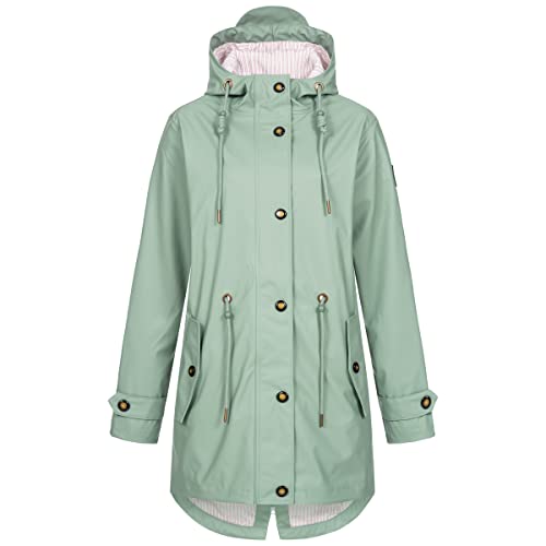 Ankerglut Manteau Femme Pluie avec Capuche-Imperméable-Coupe-Vent-Veste Demi-Saison #Ankerglutliebe, Gris Ardoise, 40 Cover