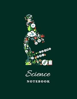 Paperback Science Notebook: 110 Blank and Lined pages and White Paper Blank and Lined pages (Microscope) Book