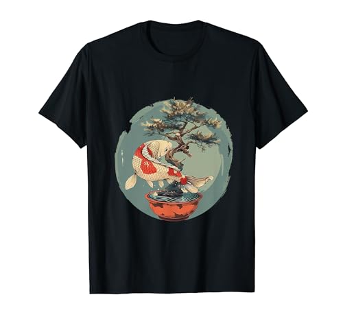 Koi Bonsái Árbol Japonés Koi Carpa Pez Nishikigoi Camiseta