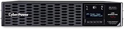CyberPower PR1500RTXL2UN Smart App Sinewave UPS System, 1500VA/1500W, 8 Outlets, 2U Rack/Tower, RMCARD205 Pre-Installed, EBM Option, Black