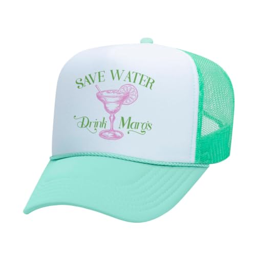 Image of TeesAndTankYou Save Water Drink Margs Foam Trucker Cap Adjustable Mesh Back Hat