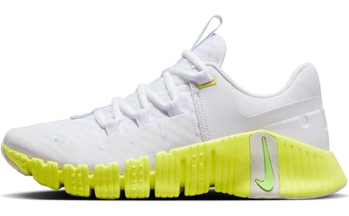 Nike Free Metcon 5 Women's Workout Shoes (DV3950-106, White/Luminous Green/SEA Glass/Lime Blast) Size 10
