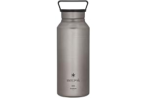 Snow Peak Titanium Ultra-Light Aurora Bottle - Taste Free, Hiking, Backpacking