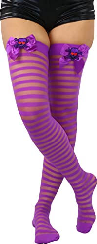 Image of ToBeInStyle Women's Skull Crossbones Skeleton Pirate Symbol Hosiery Tights & Thigh High Stockings