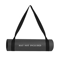 TIESOME 1 Stück Yogamatte Tragegurt Verstellbare yoga mat strap Yogamatten-Carrying Strap für alle Yogamatten Größen, Elastisch Yoga Gurt für Pilates, Dehnen und Fitness, Schwarz, 60.62x1.57 inches(1)