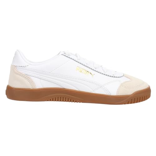 PUMA Womens Club 5V5 Lux Lace Up Sneakers Shoes Casual - White - Size 8 M