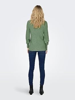 ONLY Dames gebreide trui ONLATIA gebreide trui, Kale Melange, L ONLY Dames gebreide trui ONLATIA gebreide trui, Kale Melange, L